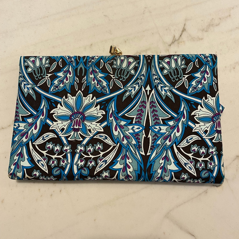Structured clutch bag with beautiful pattern